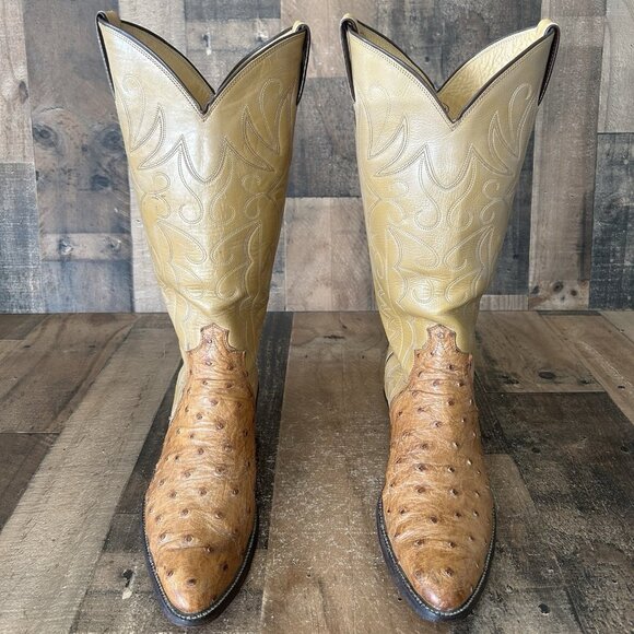 Justin W8285 Vintage Full Quill Ostrich Western Cowboy Boots Mens 11 D - Picture 3 of 12